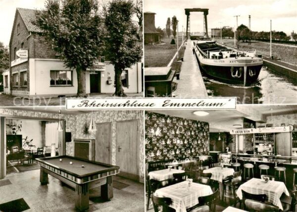 Emmelsum Gasthaus Wissenberg Ridderskamp Billardzimmer Gastraum Rheinschleuse Em