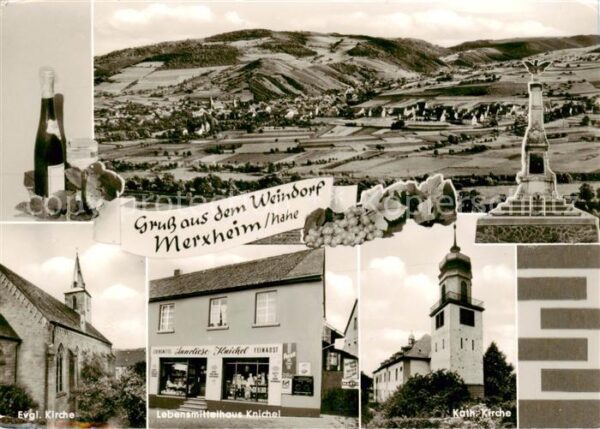 Merxheim Nahe Panorama Ev Kirche Lebensmittelhaus Knichel Kath Kirche