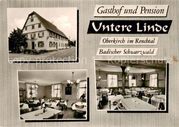 Oberkirch Baden Gasthof Pension Untere Linde Gastraeume