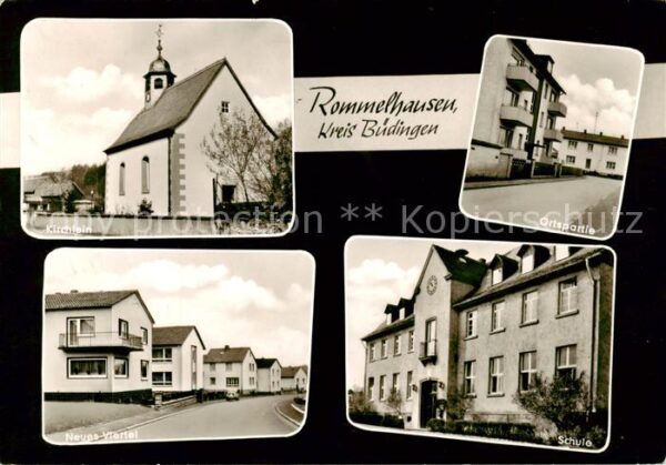 Rommelhausen Kirchlein Ortspartie Neues Viertel Schule