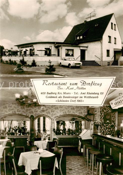 Budberg Moers Niederrhein Restaurant zum Dorfkrug Gastraum
