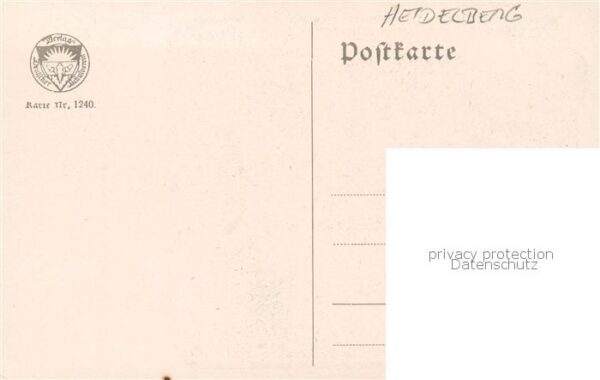 Heidelberg Neckar Ansicht mit Schloss W. H. Braun Kuenstlerkarte Lied Alte Bursc – Bild 2