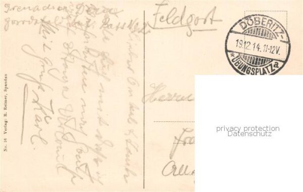 Doeberitz Truppenuebungsplatz Rendezvous auf dem Marsche Soldaten Feldpost – Bild 2