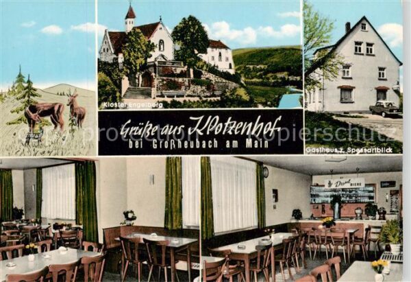 Klotzenhof Kloster Engelberg Gasthaus zum Spessartblick Gastraum