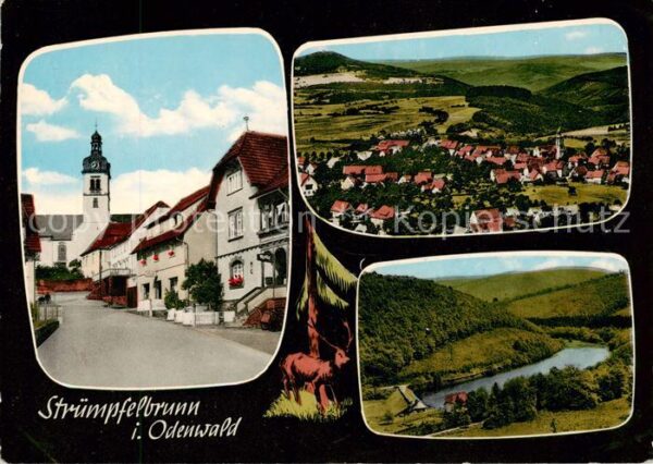 Struempfelbrunn Ortsansicht mit Kirche Panorama Landschaft