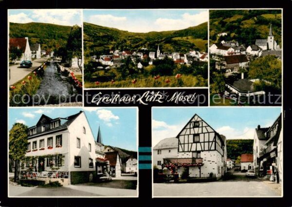 Luetz Luetzbachtal Panorama Motiv mit Kirche Partie am Bach Ortsmotive