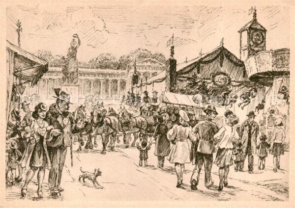 Muenchen Muenchner Oktoberfest Kuenstlerkarte
