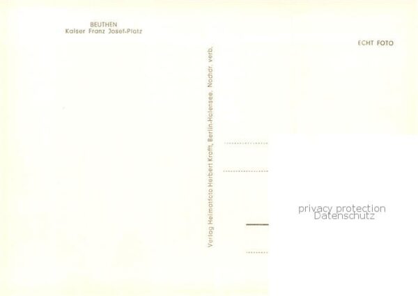Beuthen Oberschlesien Kaiser Franz Josef Platz – Bild 2