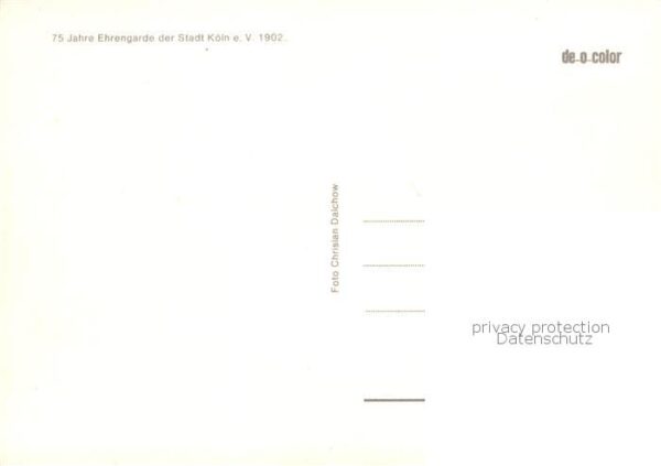 Koeln  Rhein 75 Jahre Ehrengarde der Stadt Koeln e.V. 1902 im Hintergrund Koelne – Bild 2