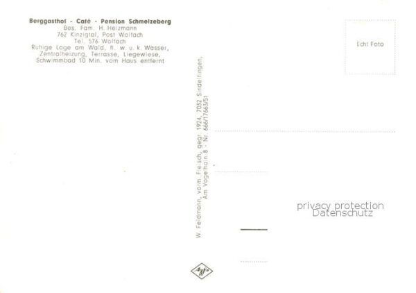 Kinzigtal Berggasthof Cafe Pension Schmelzeberg Landschaftspanorama Schwarzwald – Bild 2