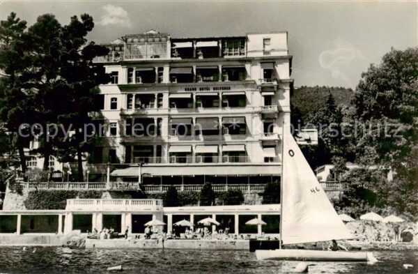 Opatija Abbazia Grand Hotel Belveder Segelboot