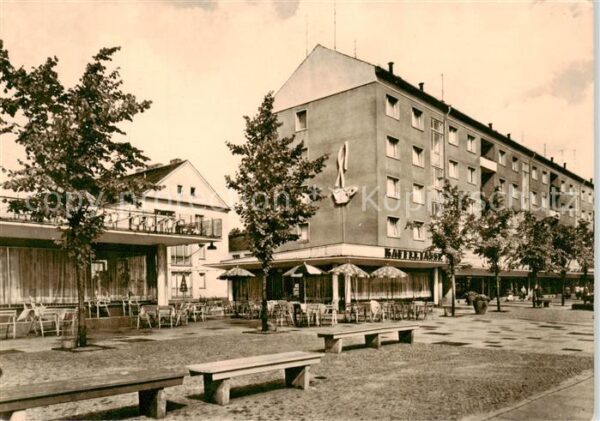 Frankfurt Oder Milchbar und Kaffeetasse in der Magistrasse Handabzug