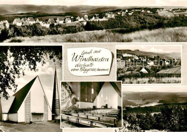 Windhausen Attendorn Panorama Kirche Landschaft Biggesee