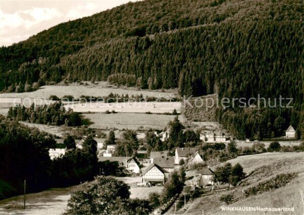 Winkhausen Schmallenberg Panorama Blick zum Hotel zum Wilzenberg