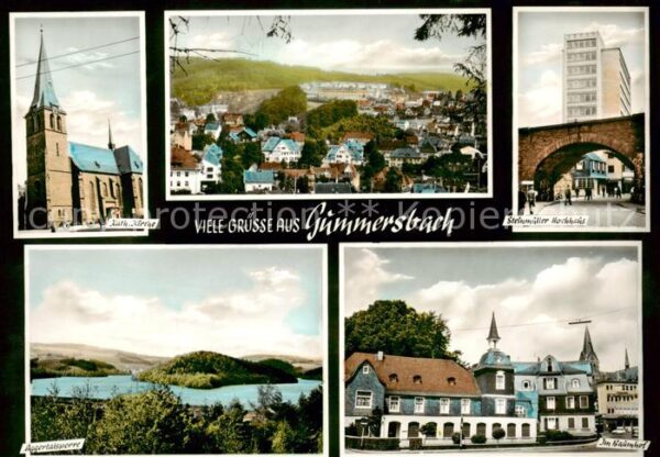 Gummersbach Kirche Stadtpanorama Steinmueller Hochhaus Aggertalsperre Im Baumhof