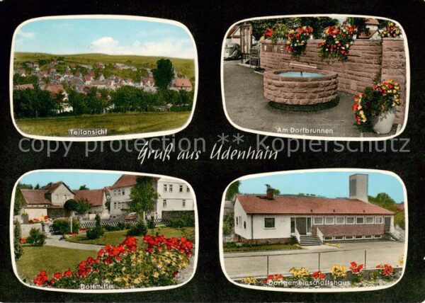 Udenhain Teilansicht Dorfbrunnen Dorfmitte Dorfgemeinschaftshaus