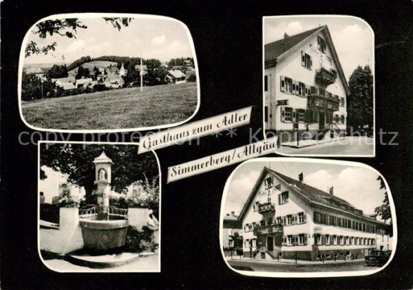 Simmerberg Weiler-Simmerberg Panorama Gasthaus zum Adler Brunnen