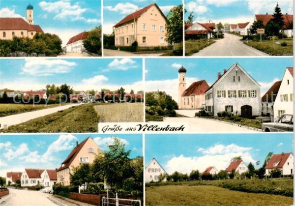 Villenbach Teilansichten Motiv mit Kirche