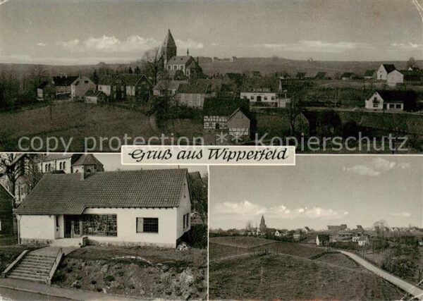 Wipperfeld Ortsansicht mit Kirche Panorama