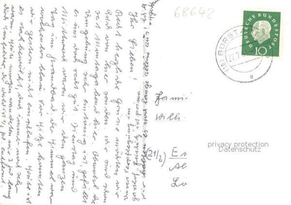 Buerstadt Kriegerdenkmal Post Kirche Rathaus Schule Friedhof – Bild 2