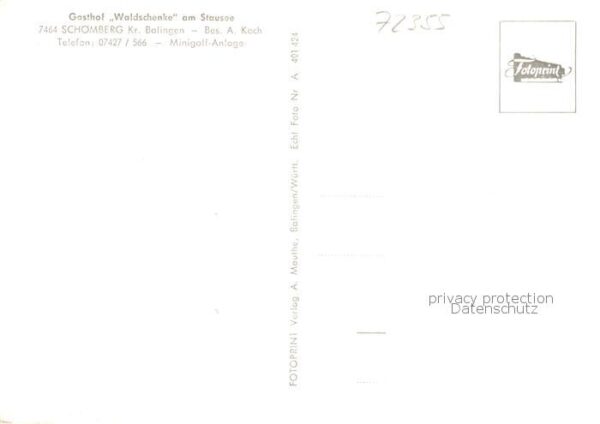 Schoemberg Zollernalbkreis Gasthof Waldschenke am Stausee Minigolf – Bild 2