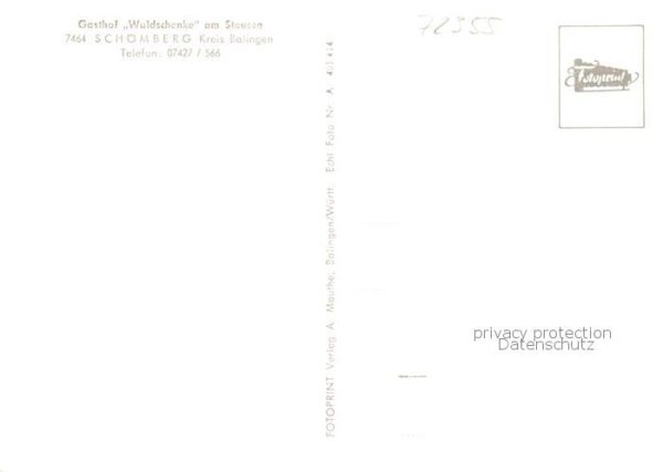 Schoemberg Zollernalbkreis Gasthof Waldschenke am Stausee – Bild 2