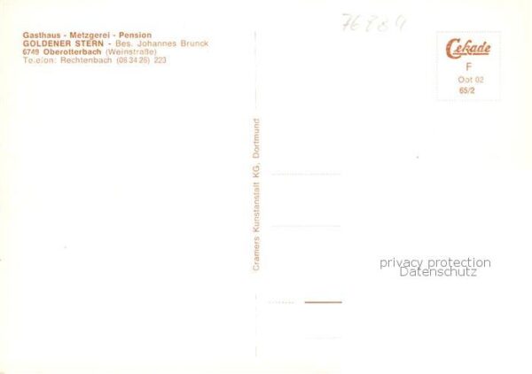 Oberotterbach Pfalz Gasthaus Pension Goldener Stern Ortsansicht mit Kirche – Bild 2