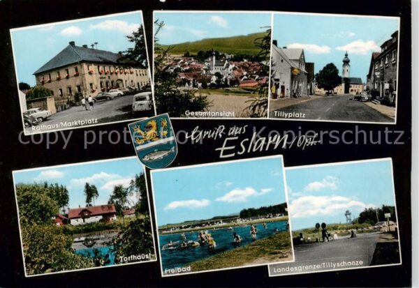 Eslarn Rathaus Marktplatz Panorama Tillyplatz Torfhaeusl Freibad Tillyschanze