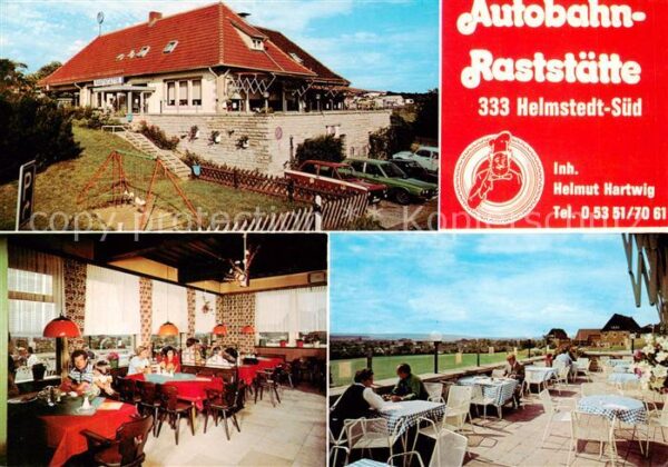 Helmstedt Autobahn Raststaette Helmstedt Sued Speisesaal Terrasse