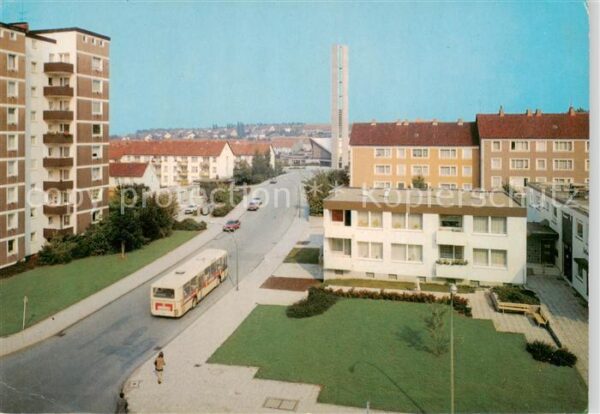 Salzgitter Suedstadt mit Eichendorff Platz und Dreifaltigkeitskirche