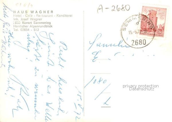 Semmering Niederoesterreich Haus Wagner Hotel Cafe Restaurant – Bild 2