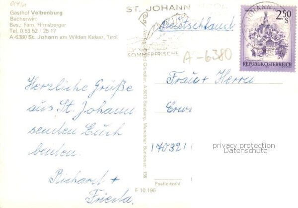St Johann Tirol Gasthof Velbenburg Bacherwirt am Wilden Kaiser – Bild 2