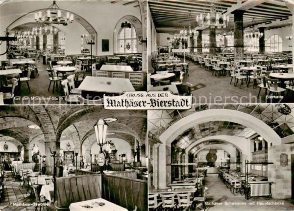 Muenchen Mathaeser Bierstadt Gaststaettenbetriebe Muenchner Stube Bierhalle Math
