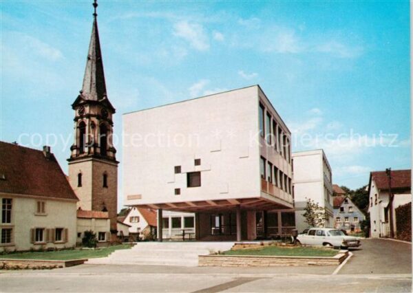 Nussloch Ortspartie mit Kirche