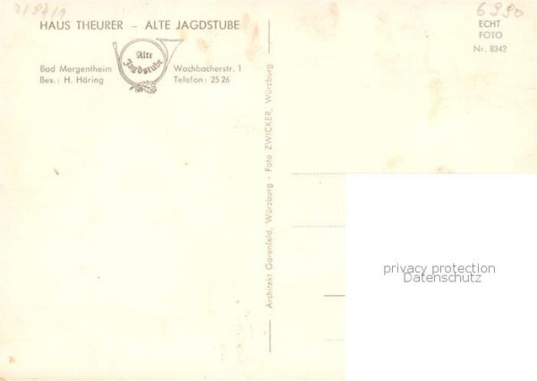 Bad Mergentheim Haus Theurer Alte Jagdstube – Bild 2