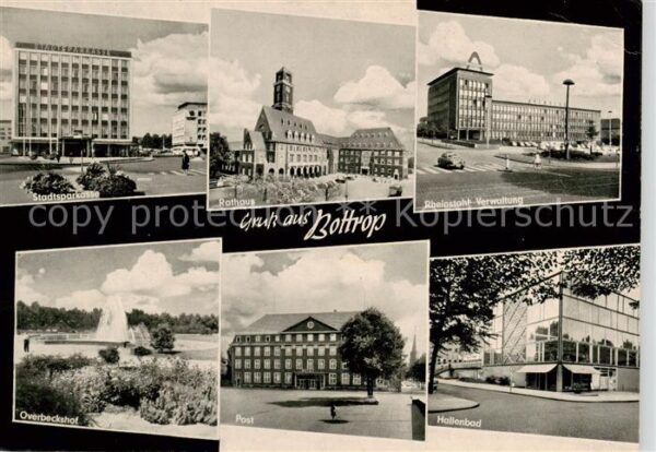 Bottrop Stadtsparkasse Rathaus Rheinstahl Verwaltung Overbeckshof Post Hallenbad