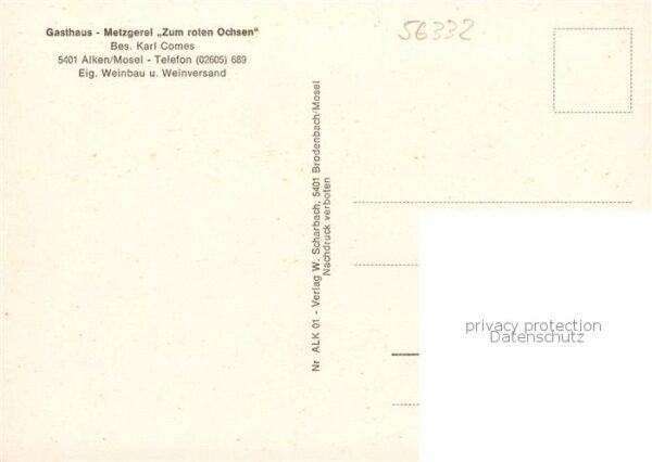 Alken Mosel Gasthaus Metzgerei Zum roten Ochsen – Bild 2