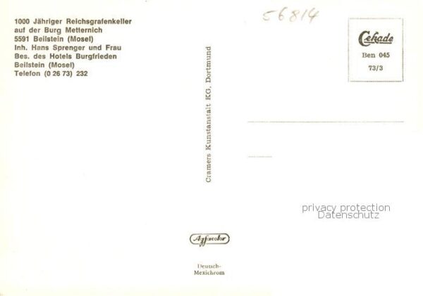 Beilstein Mosel 1000jaehriger Reichsgrafenkeller Burg Metternich – Bild 2