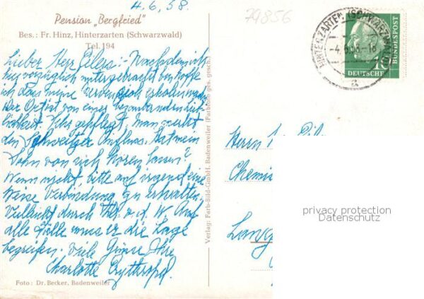 Hinterzarten Pension Bergfried im Schwarzwald Garten – Bild 2