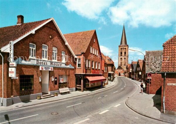 Emsbueren Lange Strasse Hotel Moeller Blick zur Kirche