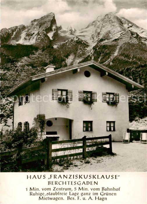 Berchtesgaden Haus Franziskusklause Alpen