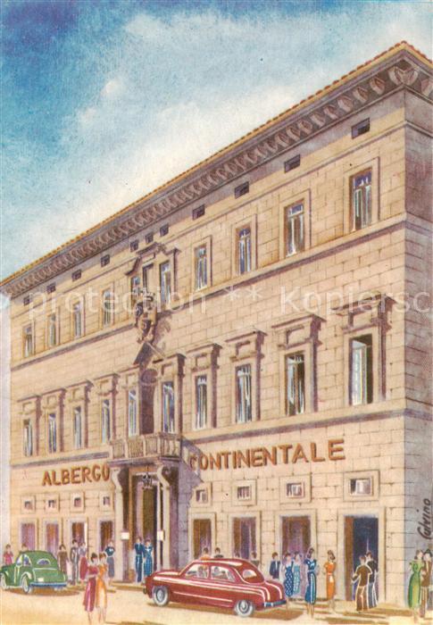 Siena Toscana IT Albergo Continentale Illustration
