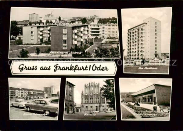 Frankfurt Oder Neubauviertel Suedring Hochhaus Kleine Oderstrasse Rathaus