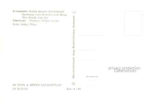 Szentendre HU Gasthaus zum Griechischen Krug – Bild 2