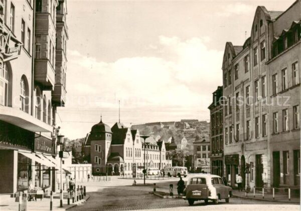 Aue  Sachsen Blick zum Karl Marx Platz und Hauptpostamt