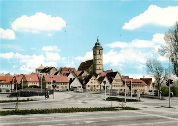 Nuertingen Blick zur Altstadt mit Kirche