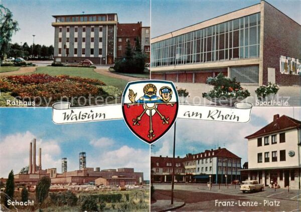 Walsum Duisburg Rathaus Sporthalle Schacht Franz-Lenze-Platz Wappen