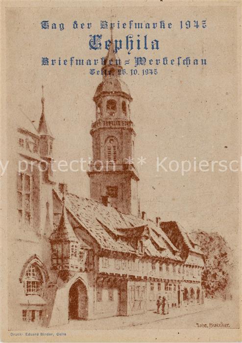 Celle  Niedersachsen Tag der Briefmarke Gephila Briefmarken-Werbeschau Kuenstler