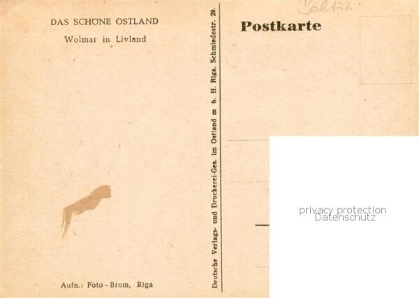 Wolmar Valmiera Latvia Uferpartie am Wasser Blick zur Kirche Serie Das schoene O – Bild 2