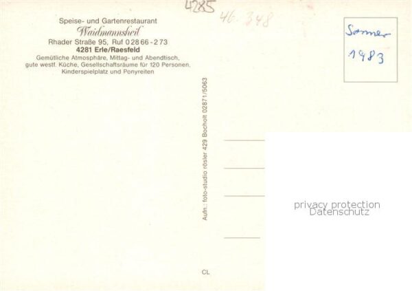 Erle Dorsten Restaurant Waidmannsheil – Bild 2